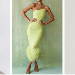 House of CB Alessia Lime Midi Dress